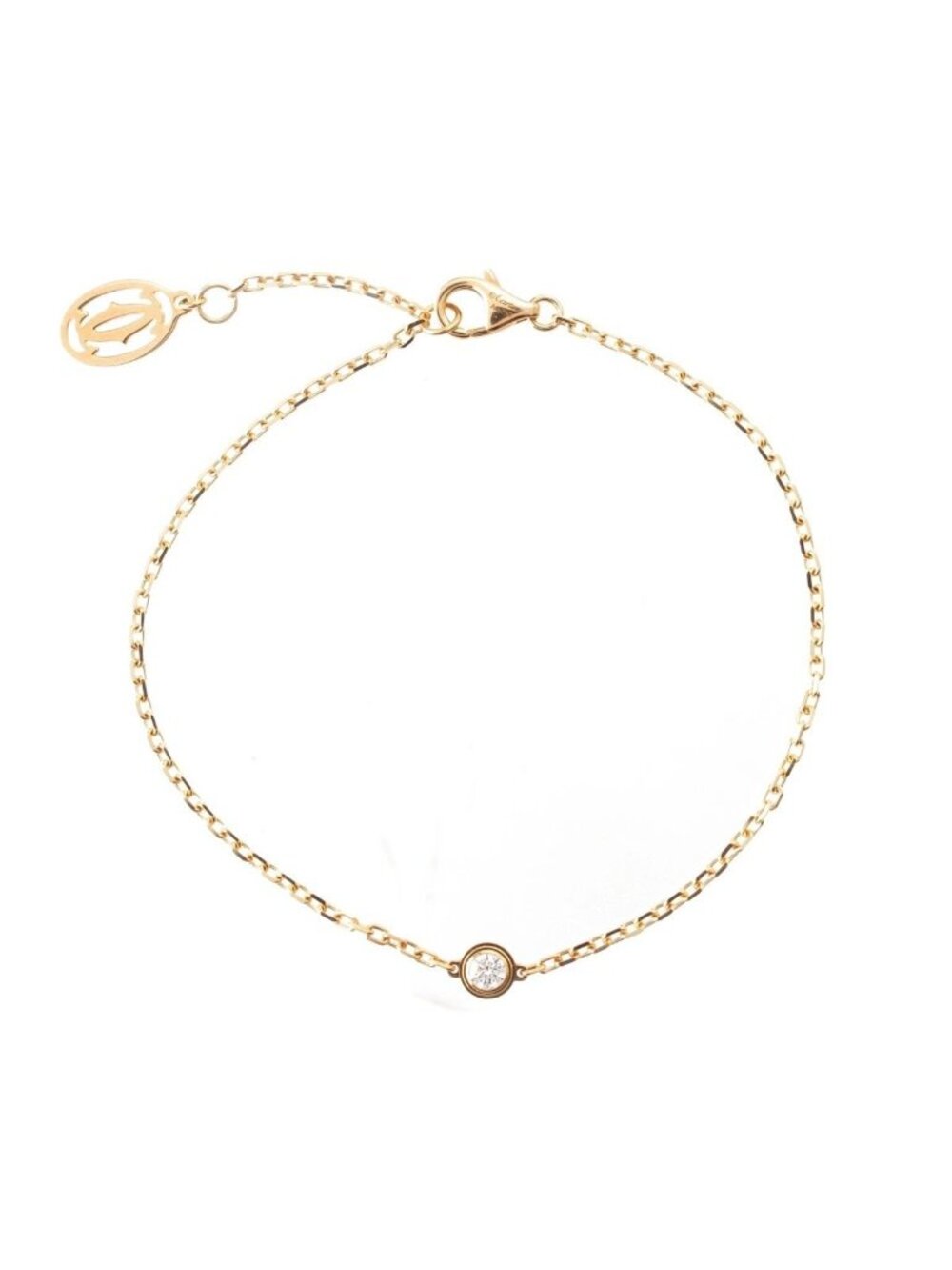 Cartier Dame de 18k Yellow Gold Diamants Legers Bracelet 750 SM
